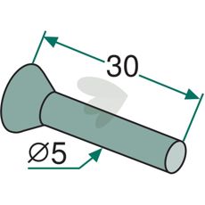 Forseglede nagler 5x30 DH031, ideelle for en glatt overflate og holdbarhet.