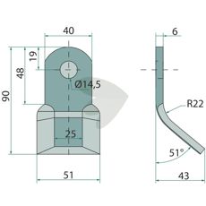 Y-Kniv, holdbar og effektiv for ulike jordarbeider.