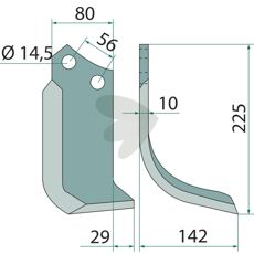 Freskniv Høyre R17820860R, perfekt for jordbearbeiding og presisjonsarbeid.