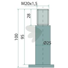 Tapp T40005131R, en avgjørende komponent for fiksering i maskiner.