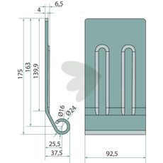 Beskyttelsesluke M24400710R, sikrer beskyttelse av viktige maskindeler.
