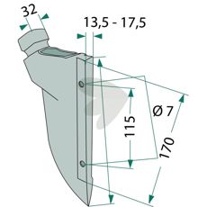 Gjødselkniv BLA0146, effektiv for gjødselspredning.