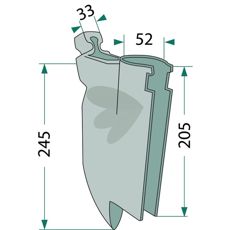 Gjødselkniv N1001110, sikrer jevn gjødselfordeling.