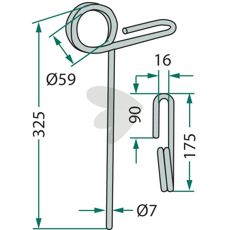 Kuhn bakre etterharvspinne modell 53043900, ideell for beste grønnsaksproduksjon.