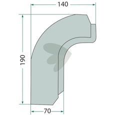 Skjærkile 140x190mm, ideell for ulike landbruksapplikasjoner.
