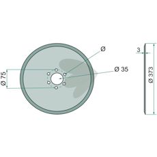 Skive G13825091R for bruk i traktorer og jordbruk.