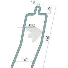 Harvpinne P17725, utformet for å optimalisere jordbearbeidingen.