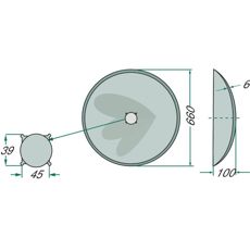 Skive slett for jordbearbeiding, Ø660x6 mm, perfekt for effektiv dyrking.