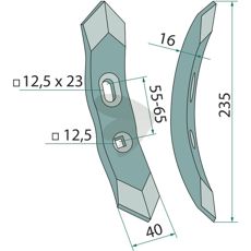 Høykvalitativt skjær 1 1/2", ideelt for presisjon i jordbearbeiding.