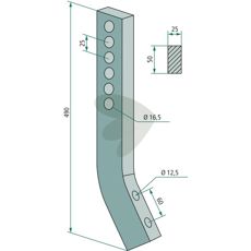 Skaft 820-489C, robust design for optimale ytelser i skjæreverktøy.