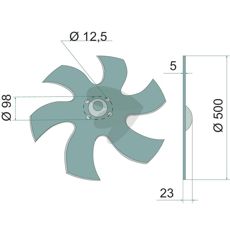 Venstre skive, artikkelnummer 473561, for effektiv bearbeiding.