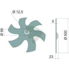 Høyre skive, artikkelnummer 473562, for en jevn overflatebehandling.