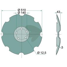 Plate 170097, ideell for innhøstings- og dyrkningsmaskiner.