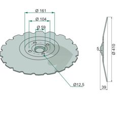 Plate 159937, en kraftig del for innhøstingsmaskiner.