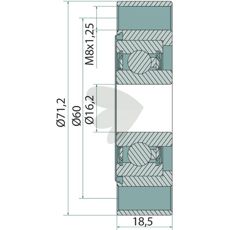 Lagerenhet 23010300, essensiell for maskinens ytelse.