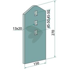 Kvalitets slitdel 425587, perfekt for ploger og jordbruksredskaper.