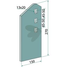 Robust slitdel 425586 designet for langvarig bruk i felt.