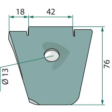 Avskraperplate, kompatibel med Väderstad utstyr for effektiv pleie.