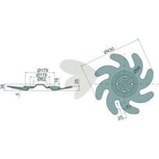 Høyreskive for traktorer, optimalisert for lang levetid og effektivitet.