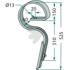 Holdbar fjærpinne, en viktig del av landbruksutstyret.