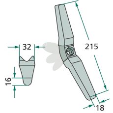 Aggressiv spiss Agrilla Super, designet for effektiv bearbeiding.