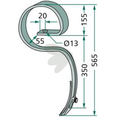 Agrilla Cobra pinne komplett med skjær og skrue for kraftig ytelse.
