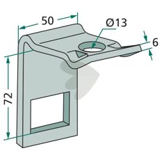 Feste for ramme 50X50, perfekt for å sikre ulike tilbehør.