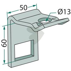 Feste ramme 40X40 med forsterkningsfjær for ekstra stabilitet.