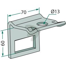 Feste 60X70 som passer ramme 50X50, for pålitelig montering.
