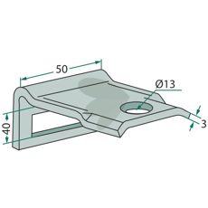 Feste 50X40 for ramme 50X30, sikrer tilbehørets stabilitet.