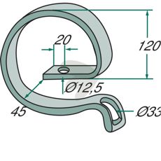 Forsterkningsfjær 32x10mm, delenummer 103550138 for bestilling.