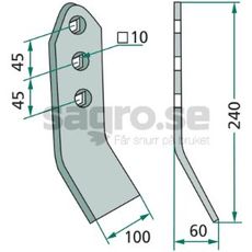 Bøyd slitvinkel 419999, perfekt for effektiv jordbearbeiding.