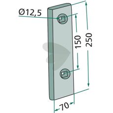 Rett slitdel, nødvendig for optimal ytelse på landbruksmaskiner.