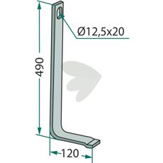 Forsterkningsfjær med målene 32x10mm, krefter som trengs innen landbruket.