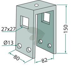Feste komplett for ramme 80X80, designet for sikker og pålitelig bruk.