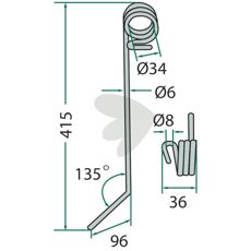 Nytt design av etterharvstind, optimalisert for effektiv og holdbar bearbeiding.