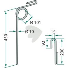 Mangesidig etterharvstind for Köckerling og andre produsenter, perfekt for jordbearbeiding.