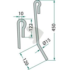 Amazone skrape etterharvtann 959338, utmerket for tøff bruk.