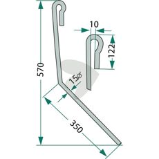 Amazone skrape etterharvtann 570mm for beste jordbearbeiding.