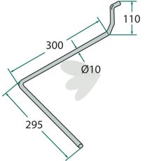 Amazone skrape etterharvtann 300mm, ideell for nøyaktig pløying.