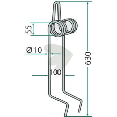 Etterharvpinn Kverneland/Accord 351034, bygget for høy ytelse.