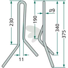 Lemken etterharvstind 3537044, ideell for profesjonelt jordbruk.