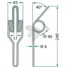 Lemken etterharvstind 240mm, kompakte dimensjoner for presisjonsarbeid.