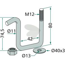 Feste for ramme 40X40 mm, kraftig konstruksjon for stabilitet.