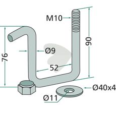 Feste til ramme 50x50 mm, perfekt for stabil montering av konstruksjon.