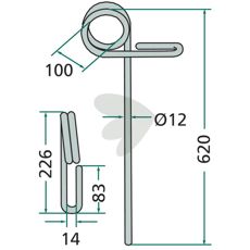 Kverneland etterharvpinne, optimalt utformet for høy kvalitet.