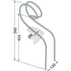 Köckerling etterharvpinne, høykvalitets del, art.nr 585073.