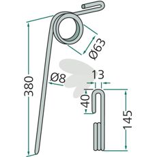 KRM etterharvpinne, art.nr 7003102, for varierende jordforhold.