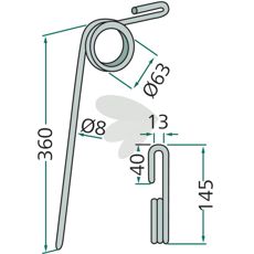 Etterharvpinne KRM, art.nr 7003101, designet for høy effektivitet.