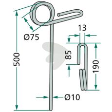 500mm etterharvstind fra Marsk-Stig for holdbar og effektiv bearbeiding.